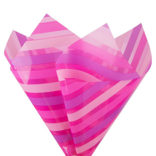Candy Stripe Sheet BOPP - Pink Lemonade